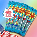 Sour Power Blue Raspberry Candy Straws, 1.75 oz (Pack of 24)