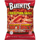 Baken-Ets Hot & Spicy Fried Pork Skins (Chicharrones), 1 Ounce Bag, 64 Count Case