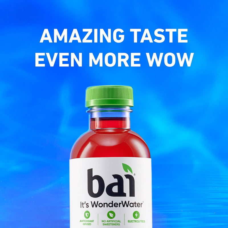 Bai Antioxidant Infused Water Beverage, Zambia Bing Cherry,No Artificial Sweeteners, 18 Fluid Ounce Bottle, 12 Pack
