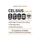 CELSIUS Sparkling Orange, Functional Essential Energy Drink, 12 Fl Oz (Pack of 24)