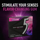 5 GUM Evolution Sour to Sweet Berry Flavor Changing Sugar Free Chewing Gum, 15 Count (Pack of 10)