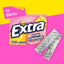 EXTRA Pink Lemonade Gum - Sugar Free , 10 Packs per Inner, Total 150 Sticks
