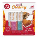 Catit Creamy Lickable Cat Treat – Healthy Variety of Flavors, 72 Pack, Hand-Feed or Serve, Nutrient-Rich Squeeze Tube, 0.5 oz Each