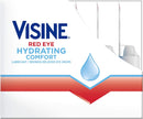 Visine Red Eye Hydrating Comfort Redness Relief and Lubricant Eye Drops to Relieve Red Eyes Due to Minor Eye Irritations Fast and Help Moisturize Dry Eyes, 12 x 0.28 fl. oz