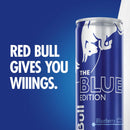 Red Bull Blue Edition Energy Drink, Blueberry, with 114mg ,12 Fl Oz, Pack of 24 Cans