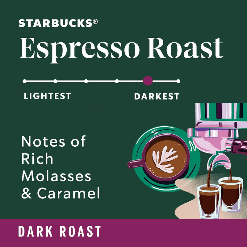 Starbucks Whole Bean Coffee, Dark Espresso Roast, 100% Arabica, 1 bag (40 oz)