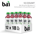 Bai Antioxidant Infused Water Beverage, Brasilia Blueberry, with Vitamin C and No Artificial Sweeteners, 18 Fl.Oz, 12 Pack