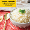 Authentic Ultra Long Sella Parboiled Basmati Rice by Khazana in 10 lb Bag - Non-GMO, Gluten Free, Kosher, Cholesterol Free