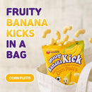Nongshim Banana Kick Puff Snack - Crispy Corn Puff with Banana Flavor, K-Pop Favorite Korean Treat, 1.58 oz (Pack of 20)