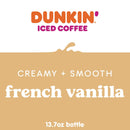 Dunkin Donuts Iced Coffee, French Vanilla, 13.7 Fluid Ounce (Pack of 12)