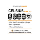 CELSIUS Sparkling Orange, Sugar Free Energy Drink, 12 Fl Oz (Pack of 12)