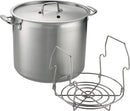 Tramontina Gourmet Stainless Steel 22-Quart Large Stock Pot with Lid and Canning Rack