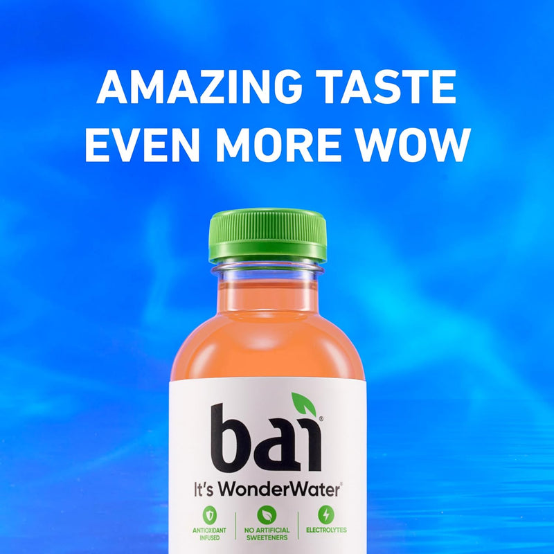 Bai Antioxidant Infused Water Beverage, São Paulo Strawberry Lemonade, with Vitamin C and No Artificial Sweeteners, 18 Fluid Ounce Bottle, 12 Pack