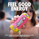 GHOST Energy Drink 12-Pack, Sour Pink Lemonade, 16oz Cans - 200mg of Natural Caffeine, L-Carnitine & Taurine