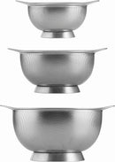 Tramontina 3 Piece Colander Set, Stainless Steel