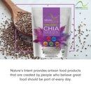 Nature's Intent Organic Chia Seeds - 3lb Bag - USDA Organic, Non-GMO, Vegan, Gluten-Free, Kosher, Keto & Paleo