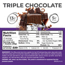 Power Crunch Protein Wafer Bars, High Protein Snacks, Triple Chocolate, 1.4 Ounce (12 Count)