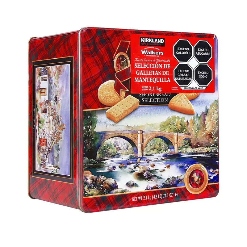 Kirkland Signature Walkers Premium Shortbread Selection Gift Tin, 4.6 Pound, Packaging May Vary
