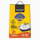 Authentic Ultra Long Sella Parboiled Basmati Rice by Khazana in 10 lb Bag - Non-GMO, Gluten Free, Kosher, Cholesterol Free