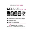 CELSIUS Sparkling Wild Berry, Sugar Free Energy Drink, 12 Fl Oz (Pack of 12)