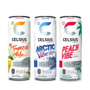 CELSIUS Essential Energy Drink, Variety Pack of 3 Vibe Flavors - 12 Fl Oz (Pack of 12)