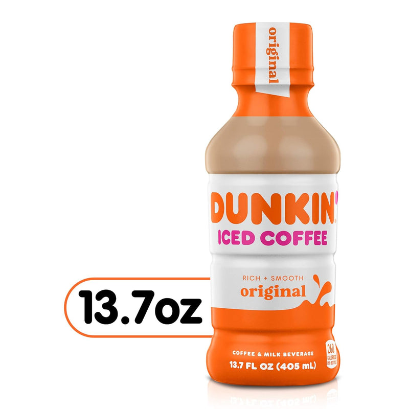 Dunkin Donuts Iced Coffee, Original, 13.7 Fluid Ounce (Pack of 12)
