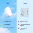 BLUELAND 100% Plastic-Free Dishwasher Detergent Tablets, 60ct, Free & Clear