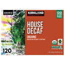 Kirkland Signature Organic House Decaf Coffee K-Cups, 120 Count