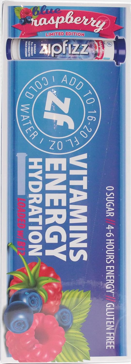 Zipfizz Healthy Energy Drink Mix, Hydration with B12 and Multi Vitamins, Split Box Blueberry Raspberry & Limon Limited Edition 30