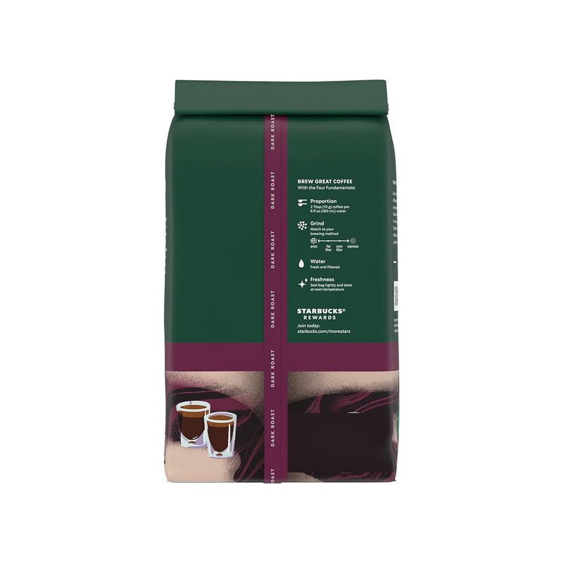 Starbucks Whole Bean Coffee, Dark Espresso Roast, 100% Arabica, 1 bag (40 oz)