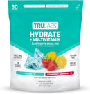 TRULABS Hydrate + Multivitamin 30ct - Glacier & Strawberry Lemonade. Sugar Free Electrolytes Hydration Packets