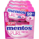 Mentos Pure White Sugar-Free Chewing Gum With Xylitol, Sweet Mint, Holiday Candy, Bulk, 50Piece Bottle (Pack Of 6)