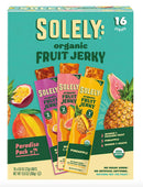 Solely Organic Fruit Jerky Paradise Pack, Tropical Flavors Variety, 16 Strips, No Sugar Added, 13 oz