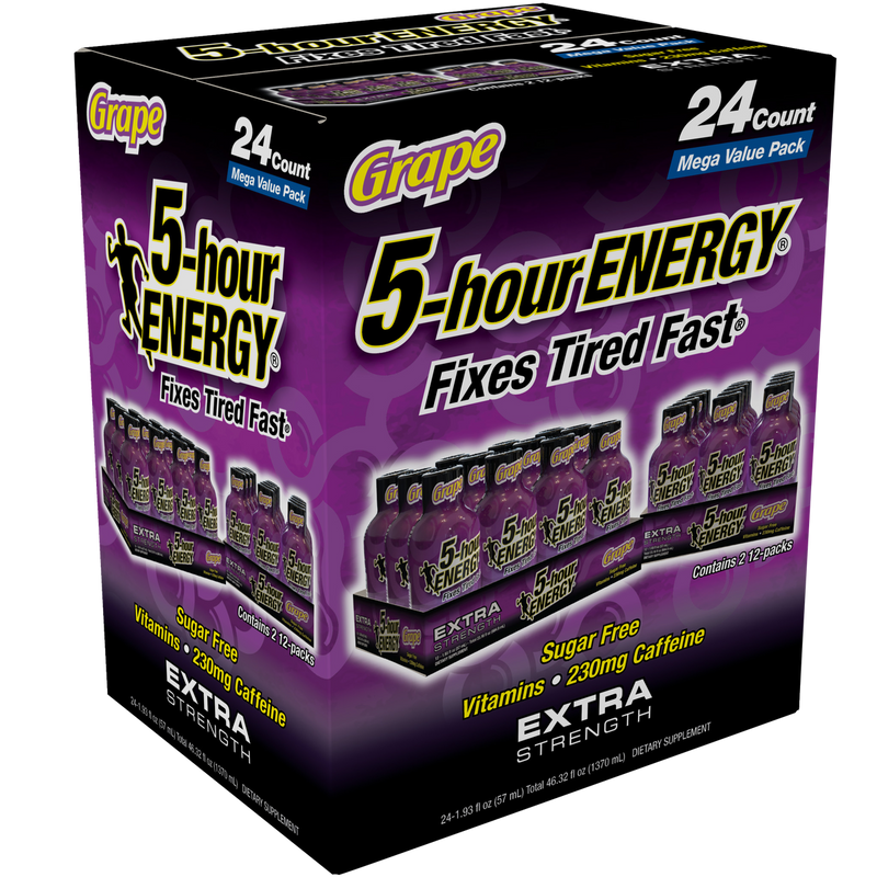 5-hour ENERGY Shot, Extra Strength Grape, 1.93 oz, 24 Count