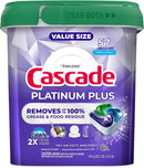 Cascade Platinum Plus Dishwasher Pods, Dishwasher Detergent, Dish Detergent Soap, Fresh, 57 Count
