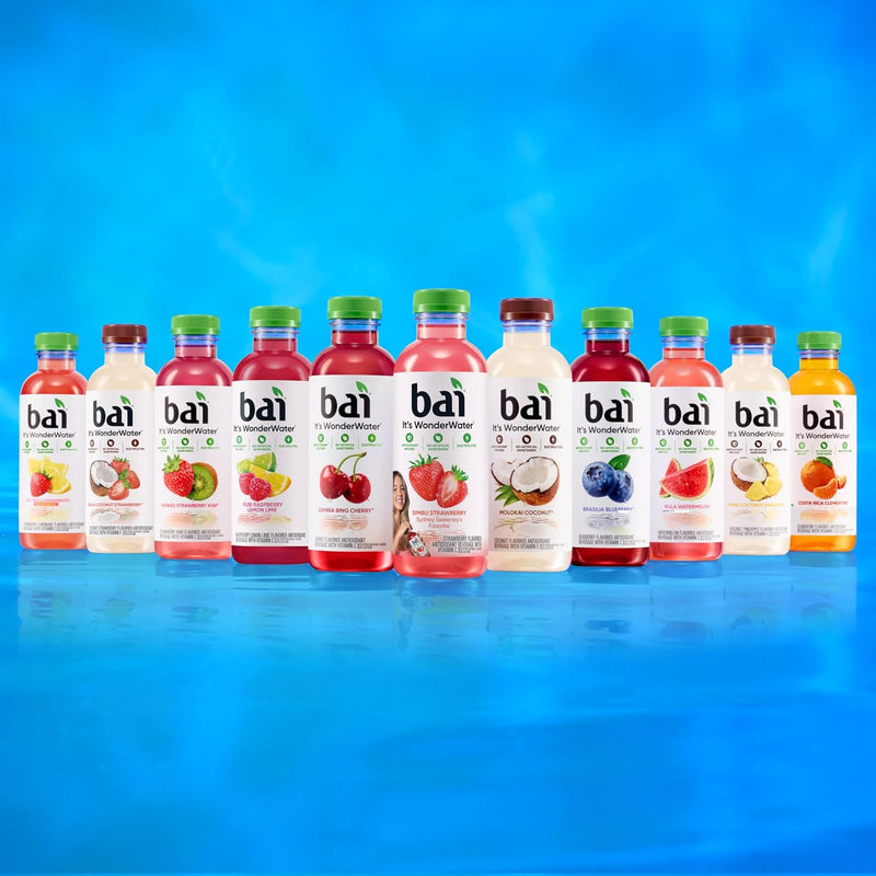 Bai Antioxidant Infused Water Beverage, Raspberry Lemon Lime, No Artificial Sweeteners, 18 Fluid Ounce Bottle, 12 Pack