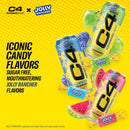 Cellucor C4 Performance Energy Drink ,JOLLY RANCHER Green Apple, Zero Sugar Carbonated Prework out Energy, 16 Fl Oz (12 Pack)