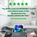 Cascade Platinum Dishwasher Pods, Dishwasher Detergent, Dish Detergent Soap, Fresh, 59 Count