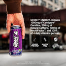 GHOST Energy Drink - 12-Pack, Welch's Grape 16oz Cans Energy & Focus & No Artificial Colors - 200mg of Natural Caffeine