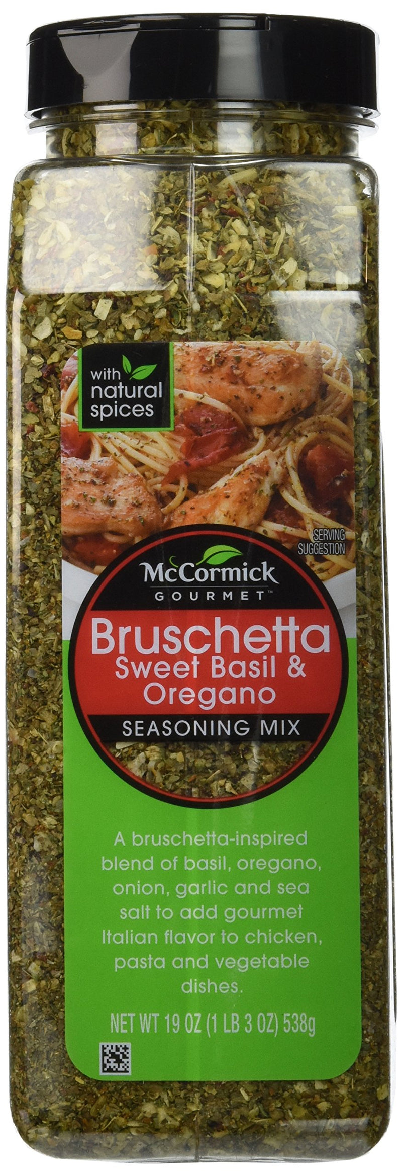 McCormick Gourmet Bruschetta seasoning mix, sweet basil & oregano, 19-oz.