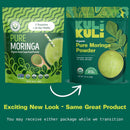 Kuli Kuli Moringa Oleifera Organic Leaf Powder & Green Smoothie, 100% Pure USDA Certified & Non-GMO Moringa Powder,  10.6 oz