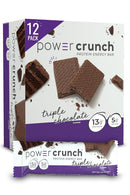 Power Crunch Protein Wafer Bars, High Protein Snacks, Triple Chocolate, 1.4 Ounce (12 Count)