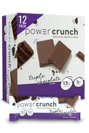 Power Crunch Protein Wafer Bars, High Protein Snacks, Triple Chocolate, 1.4 Ounce (12 Count)