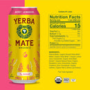 Guayakí Yerba Mate, Organic Energy Drink Alternative, Berry Lemonade, 15.5 Oz (Pack of 12)