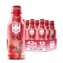 Muscle Milk Pro High Protein Shake, Strawberries 'n Creme, 14 fl oz Bottles, (12 Pack)