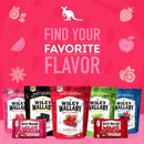 Wiley Wallaby Classic Red Mini Licorice Bites 3.5 Ounce Gourmet Soft & Chewy Australian Strawberry Licorice Candy Bags, 18 Pack