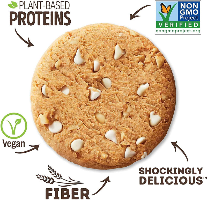 Lenny & Larry's, White Chocolate Flavored Macadamia, Soft Baked, 16g Plant Protein, Vegan, Non-GMO, 4 Ounce Cookie (Pack of 12)