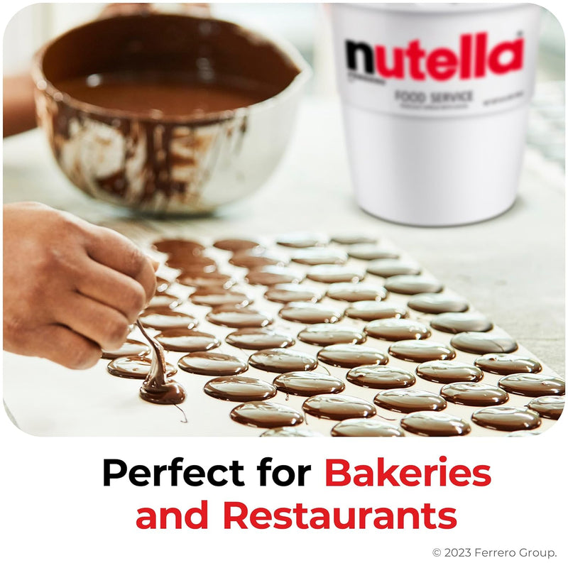 Nutella Chocolate Hazelnut Spread, Bulk Size for Food Service 6.6 lb Tubs, Case of 2