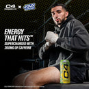 Cellucor C4 Performance Energy Drink ,JOLLY RANCHER Green Apple, Zero Sugar Carbonated Prework out Energy, 16 Fl Oz (12 Pack)
