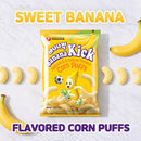 Nongshim Banana Kick Puff Snack - Crispy Corn Puff with Banana Flavor, K-Pop Favorite Korean Treat, 1.58 oz (Pack of 20)